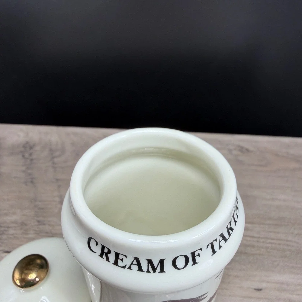 Vintage 1987 MJ Hummel Cream of Tartar Spice Jar ARS AG Gold Trim Ceramic Japan